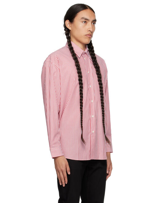 SPORTY & RICH Red & White 'SRC' Oversized Shirt