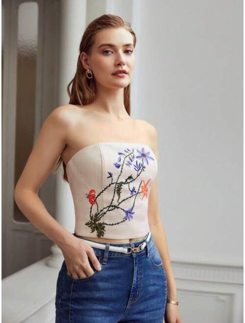 MOTF Premium Embroidered Tube Top