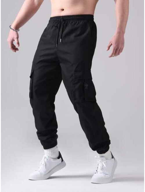 Manfinity Homme Men Drawstring Waist Cargo Pants