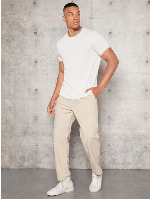 Manfinity Homme Men Solid Slant Pocket Pants