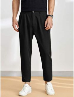 Manfinity Homme Men Plicated Detail Tapered Pants