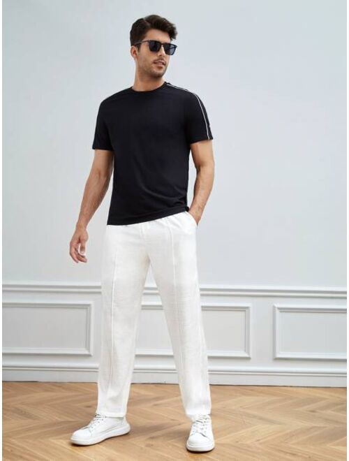 Manfinity Basics Men Solid Slant Pocket Pants