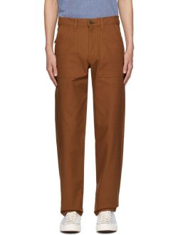 Naked & Famous Denim Brown Straight-Leg Trousers