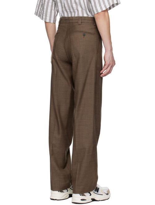 mfpen Brown Pleated Trousers