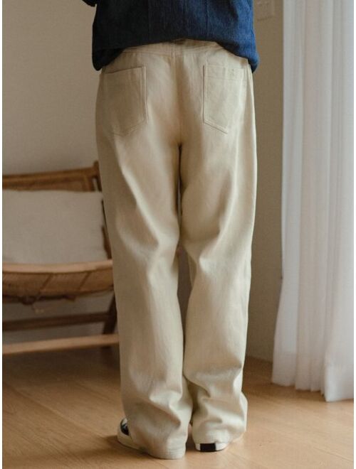 DAZY Men Zipper Fly Straight Leg Pants