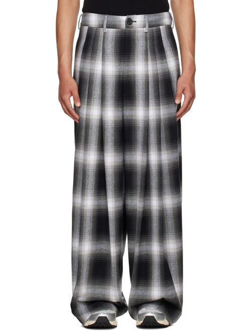 LU'U DAN Black & White Check Trousers