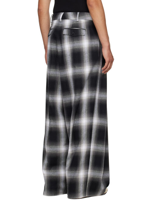 LU'U DAN Black & White Check Trousers