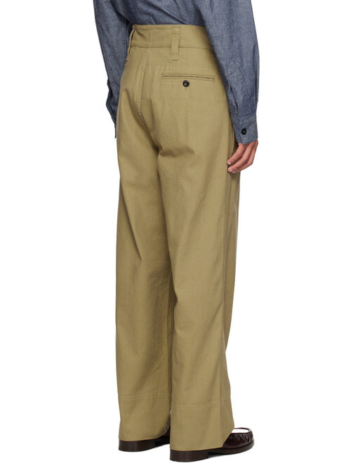 MHL by Margaret Howell Khaki Side Cinch Trousers