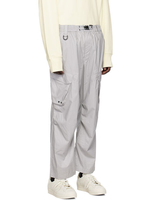 Y-3 Gray Drawstring Cargo Pants