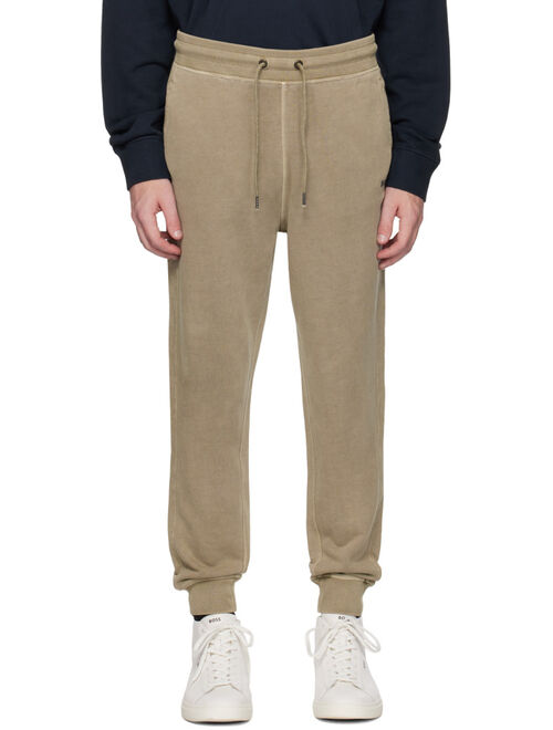 BOSS Taupe Relaxed-Fit Track Pants