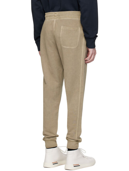 BOSS Taupe Relaxed-Fit Track Pants