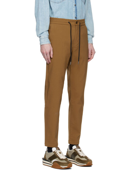 BOSS Beige Tapered Chino Trousers