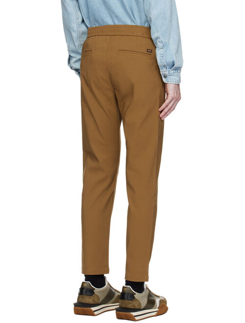 BOSS Beige Tapered Chino Trousers