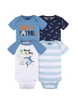 Gerber baby-boys 4-pack Short Sleeve Onesies Bodysuits