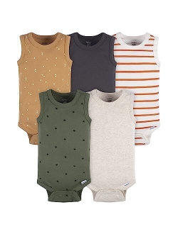 Gerber Baby Boys Multi-Pack Sleeveless Onesies Bodysuit