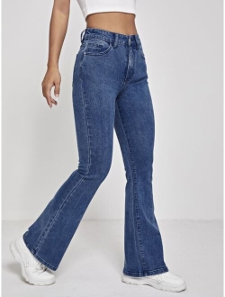 PETITE High Waist Flare Leg Jeans