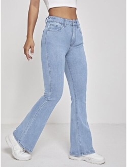 PETITE High Waist Flare Leg Jeans