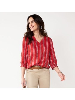 Puff Sleeve V-Neck Top