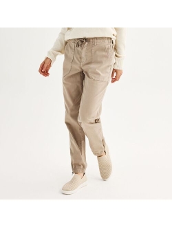 Mid-Rise Utility Jogger Pants