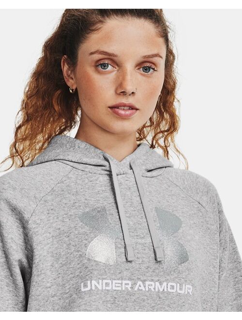 Under Armour Women's UA Rival Fleece Glitter Big Logo Hoodie