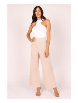 PETAL AND PUP Womens Henry High Waisted Wide Leg Pants