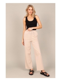 PETAL AND PUP Womens Penelope Knitted Wide Leg Lounge Pants