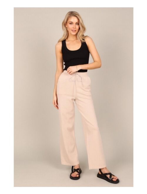 Petal & Pup PETAL AND PUP Womens Penelope Knitted Wide Leg Lounge Pants