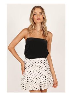 PETAL AND PUP Womens Tegan Ruffle Mini Skirt