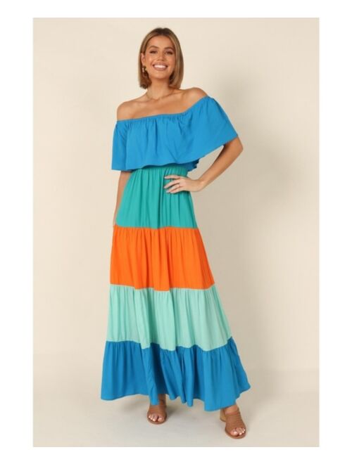 Petal & Pup Petal and Pup Womens Eazon Off Shoulder Maxi Dress