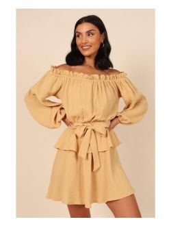 Petal and Pup Womens Callie Off Shoulder Mini Dress