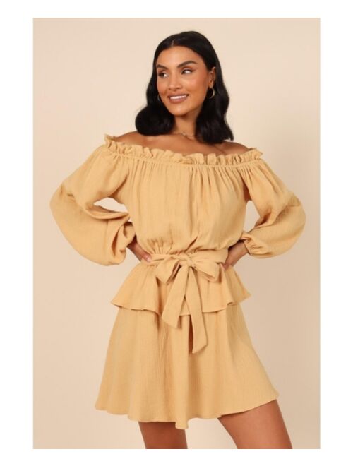 Petal & Pup Petal and Pup Womens Callie Off Shoulder Mini Dress