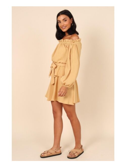 Petal & Pup Petal and Pup Womens Callie Off Shoulder Mini Dress