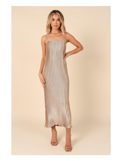 Petal & Pup Petal and Pup Womens Liza Pleated Maxi Dress