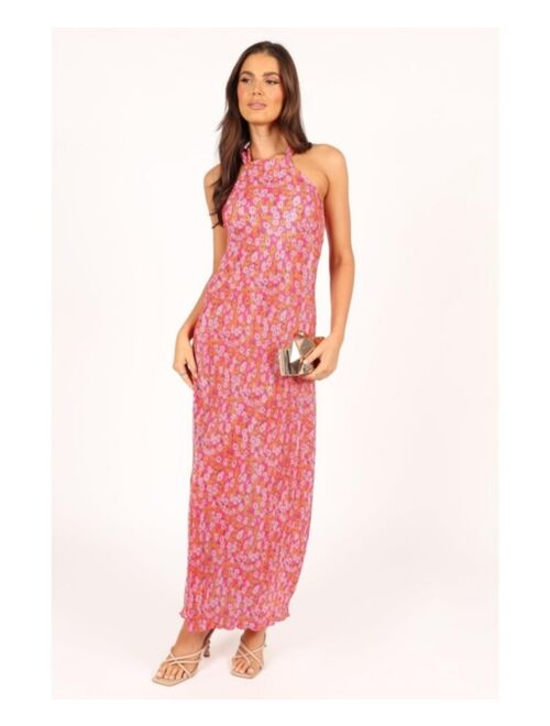 Petal & Pup Petal and Pup Womens Melody Plisse Halter Maxi Dress