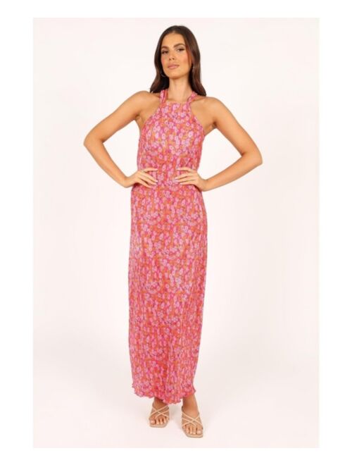 Petal & Pup Petal and Pup Womens Melody Plisse Halter Maxi Dress