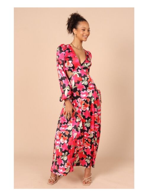 Petal & Pup Petal and Pup Womens Teena Puff Sleeve Cutout Maxi Dress