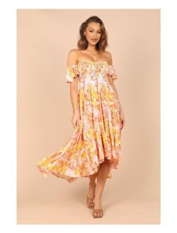 Petal and Pup Womens Feliz Off Shoulder Maxi Dress