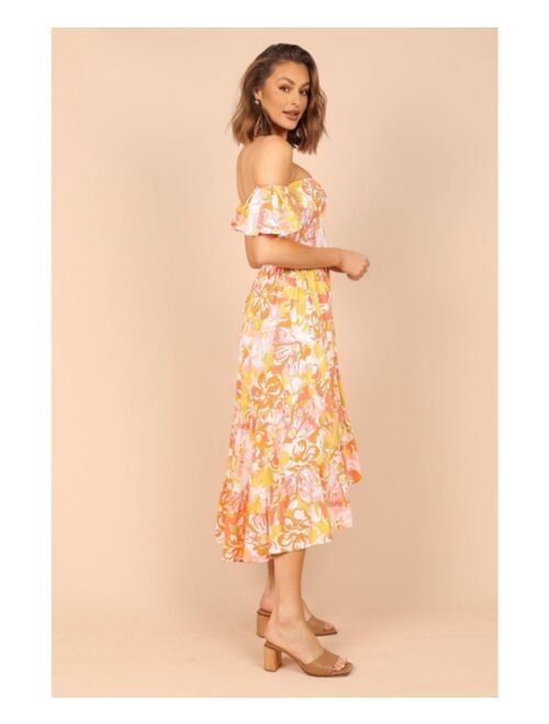 Petal & Pup Petal and Pup Womens Feliz Off Shoulder Maxi Dress