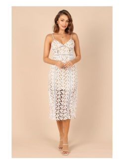 Petal and Pup Womens Franque Midi Lace Dress