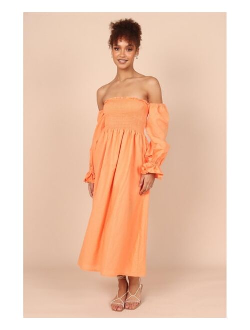 Petal & Pup Petal and Pup Womens Domenica Off Shoulder Midi Dress