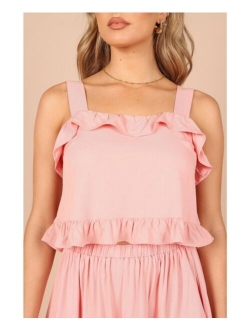 PETAL AND PUP Womens Pissaro Frill Cropped Top