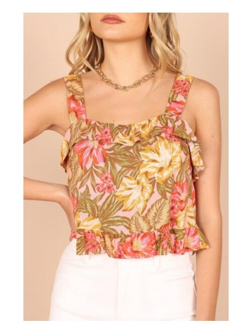 Petal & Pup PETAL AND PUP Womens Pissaro Frill Cropped Top