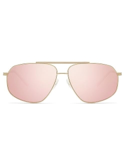 Classic Retro Hexagonal Aviator Sunglasses for Women Men Vintage Polygon Sunnies SJ1200