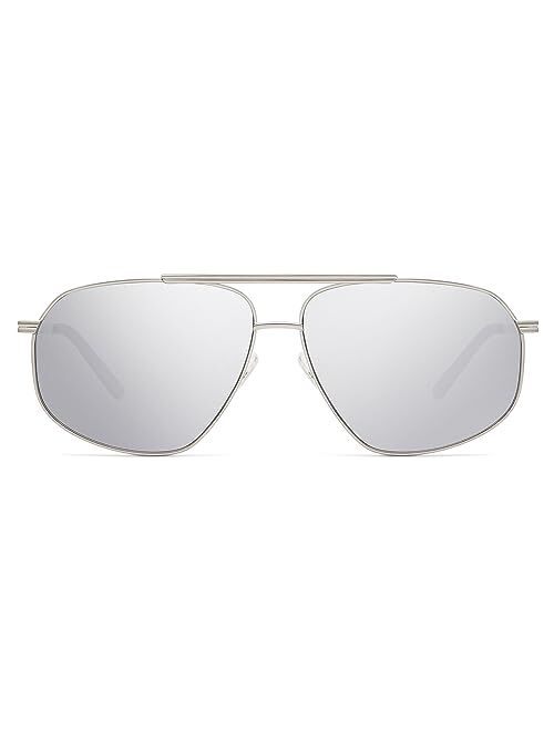 SOJOS Classic Retro Hexagonal Aviator Sunglasses for Women Men Vintage Polygon Sunnies SJ1200