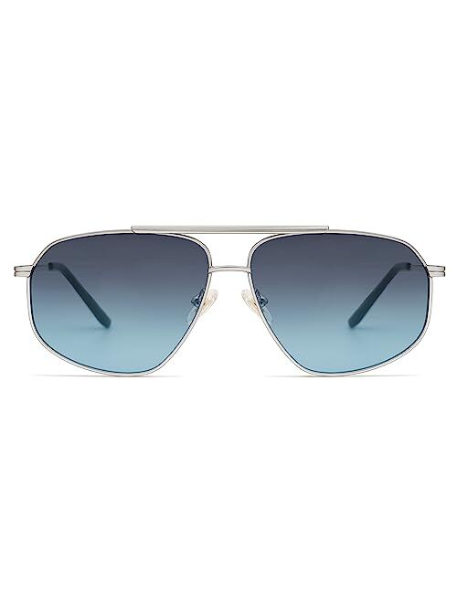 SOJOS Classic Retro Hexagonal Aviator Sunglasses for Women Men Vintage Polygon Sunnies SJ1200