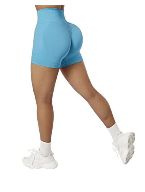 SUUKSESS Women Seamless Booty Shorts Butt Lifting High Waisted Workout Shorts