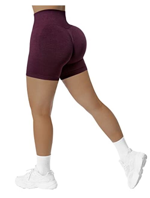 SUUKSESS Women Seamless Booty Shorts Butt Lifting High Waisted Workout Shorts