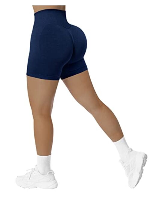 SUUKSESS Women Seamless Booty Shorts Butt Lifting High Waisted Workout Shorts