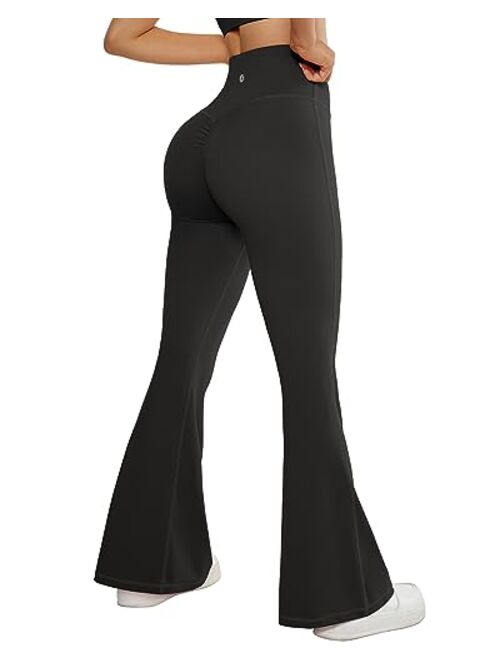 SUUKSESS Women Flare Leggings Scrunch Butt Lifting Bootcut High Waist Yoga Pants