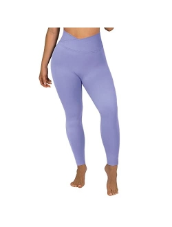 Women Crossover Seamless Leggings Butt Lifting High Waisted Workout Yoga Pants